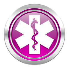 emergency violet icon hospital sign