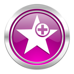star violet icon add favourite sign