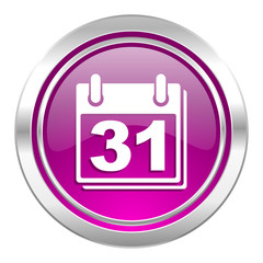 calendar violet icon organizer sign agenda symbol