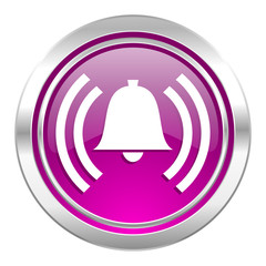 alarm violet icon alert sign bell symbol
