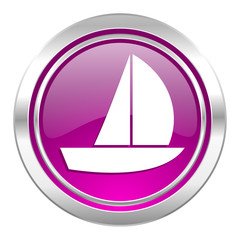 yacht violet icon sail sign