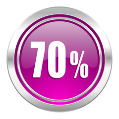70 percent violet icon sale sign
