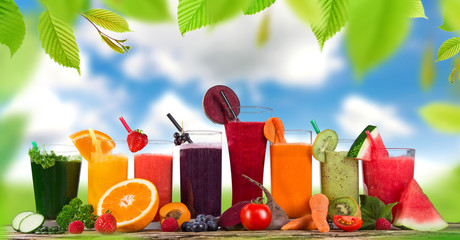 Fresh fruit juice, healthy drinks.