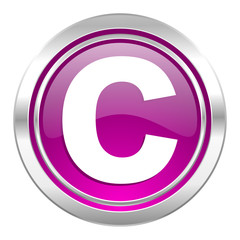 Fototapeta premium copyright violet icon