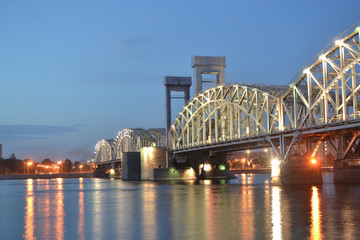 Finland Railway Bridge at night