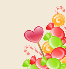 Holiday background with candy