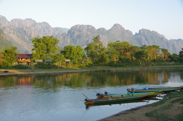 Naklejka premium Paysage au Laos