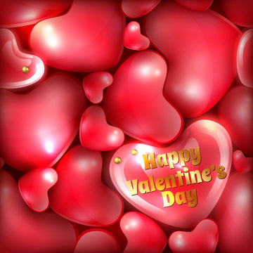 Happy Valentine's Day greeting card template
