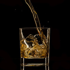Splashing whiskey