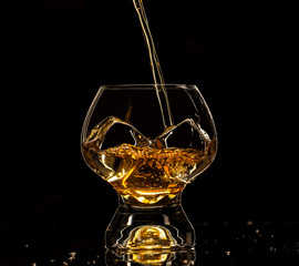 Splashing whiskey