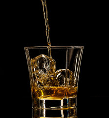 Splashing whiskey
