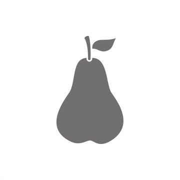 recommend clip art: Icono aislado de pera. Ilustración vectorial