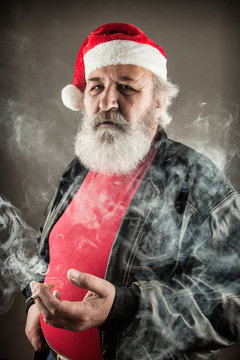 Grumpy badass Santa Claus
