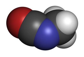 Methyl isocyanate (MIC) toxic molecule. 
