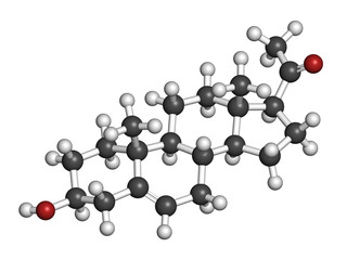 Pregnenolone hormone molecule.