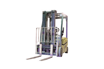 Modern forklift  isolated on white background