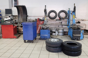 The image of tyre fitting machine