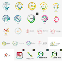Set of various universal company logos