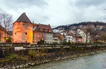 Naklejka na ściany i meble Townscape of Feldkirch - Austria