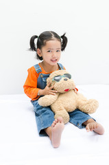 Portrait asian baby girl