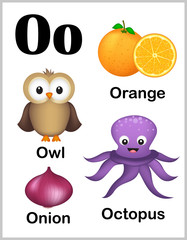 Alphabet letter O pictures