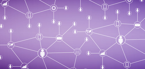 abstract social network and technology background