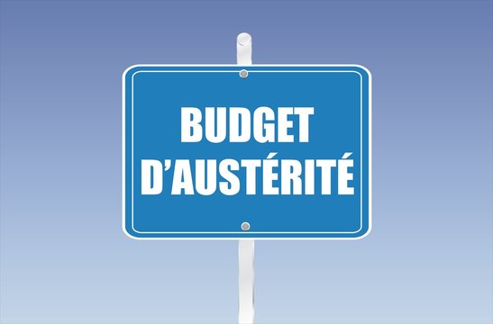 panneau budget d'austérité