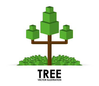 Pixel Tree Design