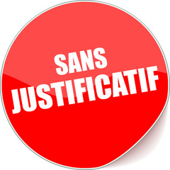 étiquette sans justificatif