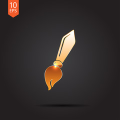 Vector brush icon. Eps10