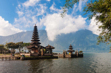 Pura Ulun Danu temple on a lake Bratan, Bali, Indonesia