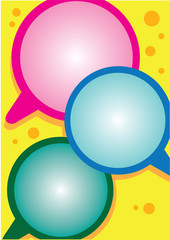 Vibrant Layout Design with Speech Balloons