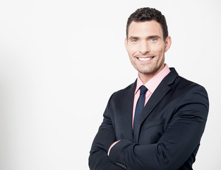 Businessman posing with confident