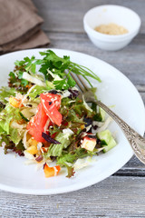 salad with vegetables and lettuce