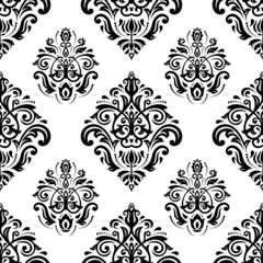 Damask Seamless  Pattern. Orient Background