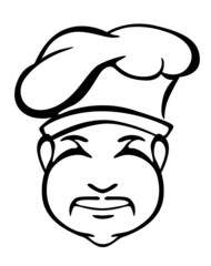 Japanese chef in toque