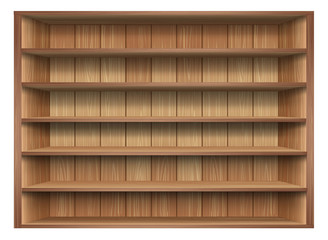Wood shelf, Design component. vector