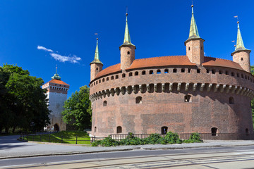 Obraz premium Barbican and St.Florian's Gate in Cracow - Poland