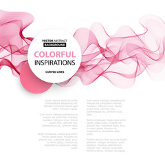 Abstract smoky waves  background. Template brochure design