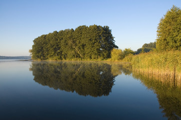 Autumnal lake view