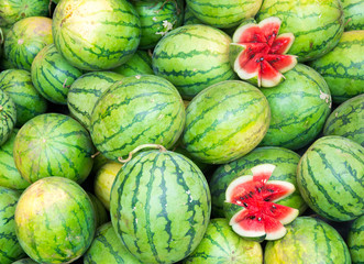 Fototapeta na wymiar Fresh watermelons