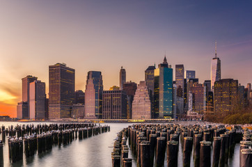 Sunset over Downtown Manhattan