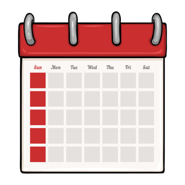 recommend clip art: Vector Cartoon Loose-leaf Blank Calendar