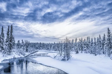Foto auf Alu-Dibond Winterlandschaft © PhotoshopRobert