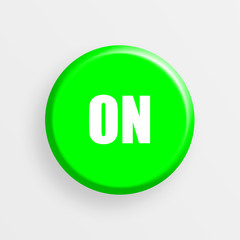 on button green