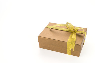 Christmas gold gift box
