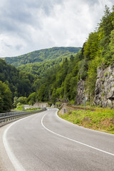 Fototapeta premium Dangerous mountain road in Tatra Mountains