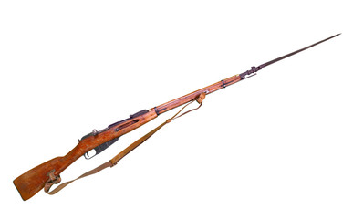 old rifle with bayonet