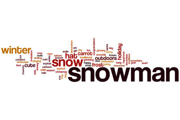 Snowman word cloud