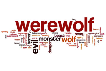 Obraz premium Werewolf word cloud
